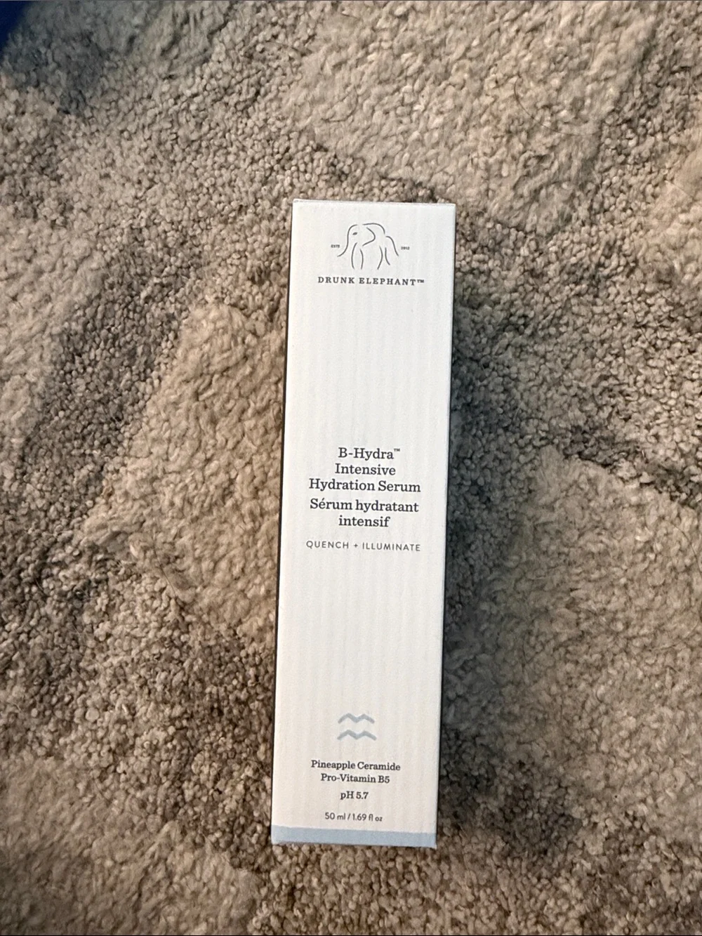 Drunk Elephant B-Hydra Intensive Hydration Serum – White with Light Blue Accent